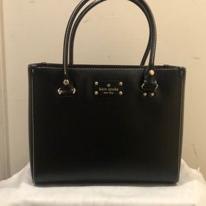 Kate Spade black leather tote